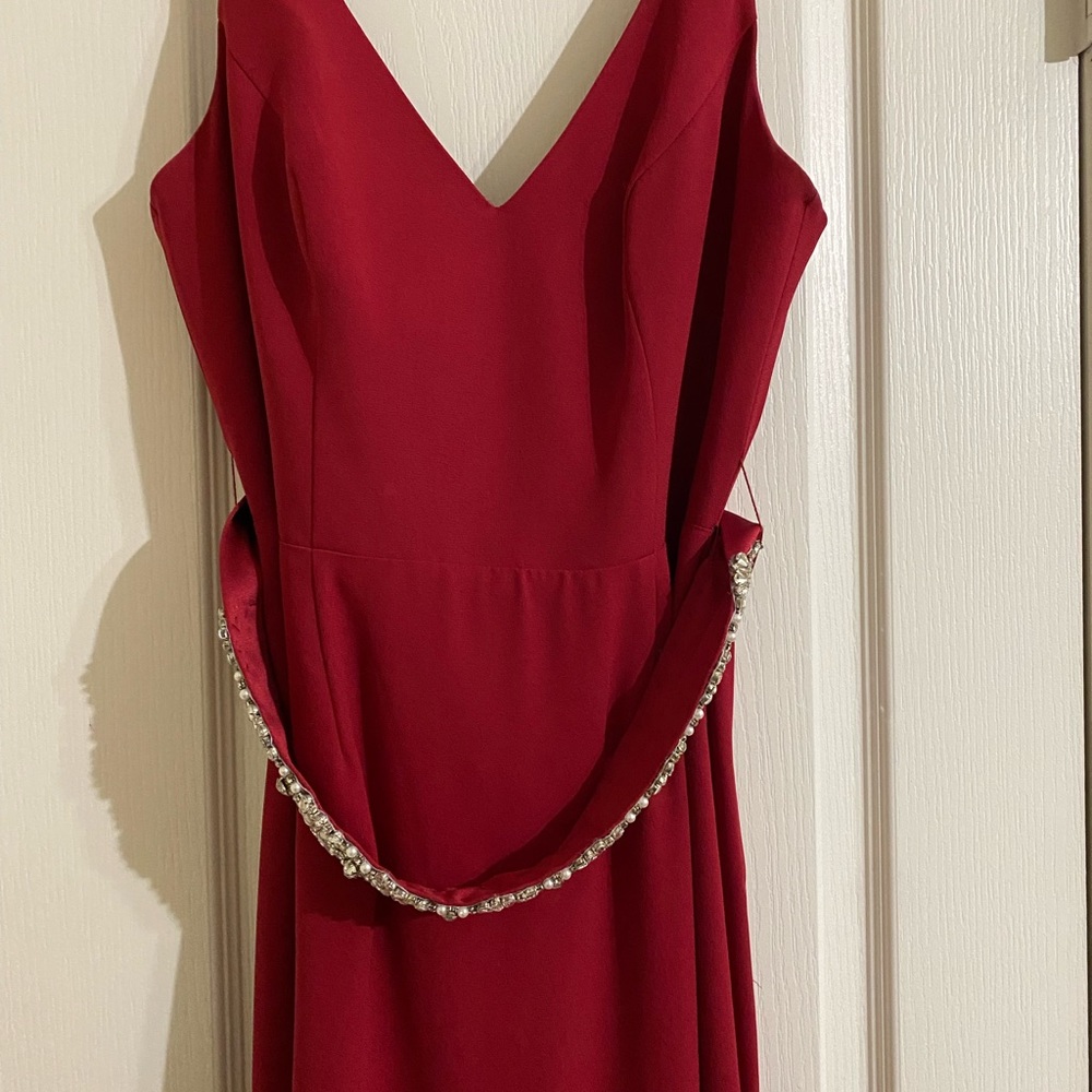 Vera wang formal dress in size 10- color is red.
